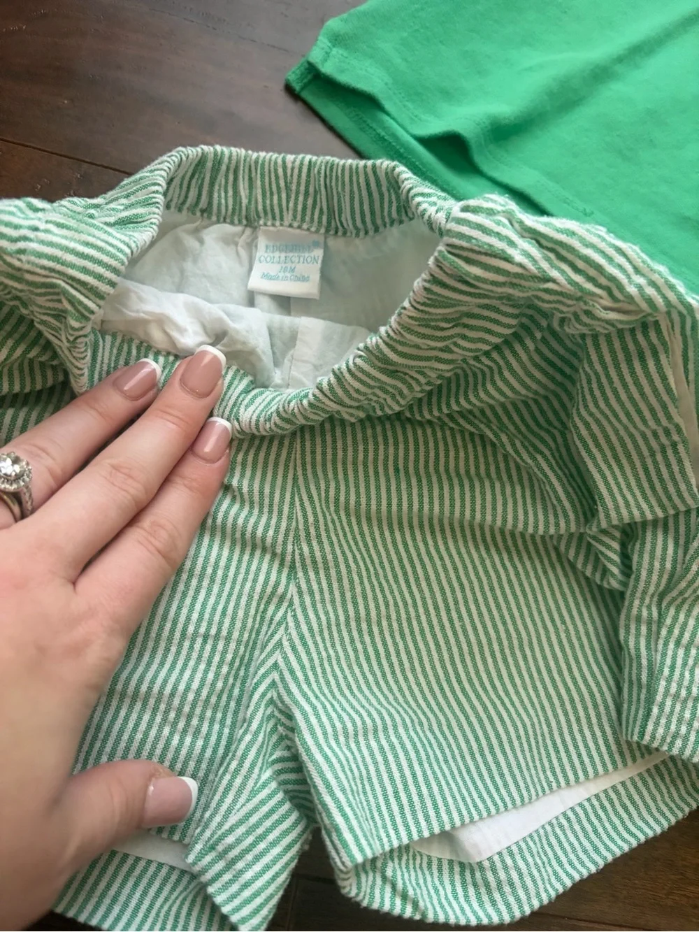 Toddler Boy Green Polo Shirt and Pants Set